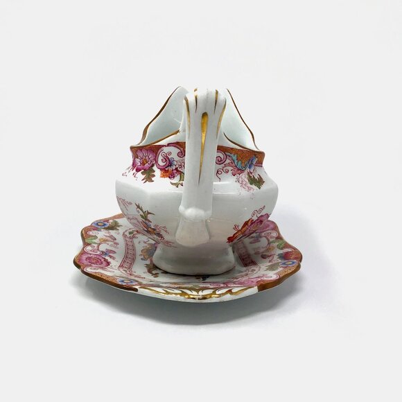 Antique Cauldon England Gravy Boat And Saucer - Picture 2 of 9